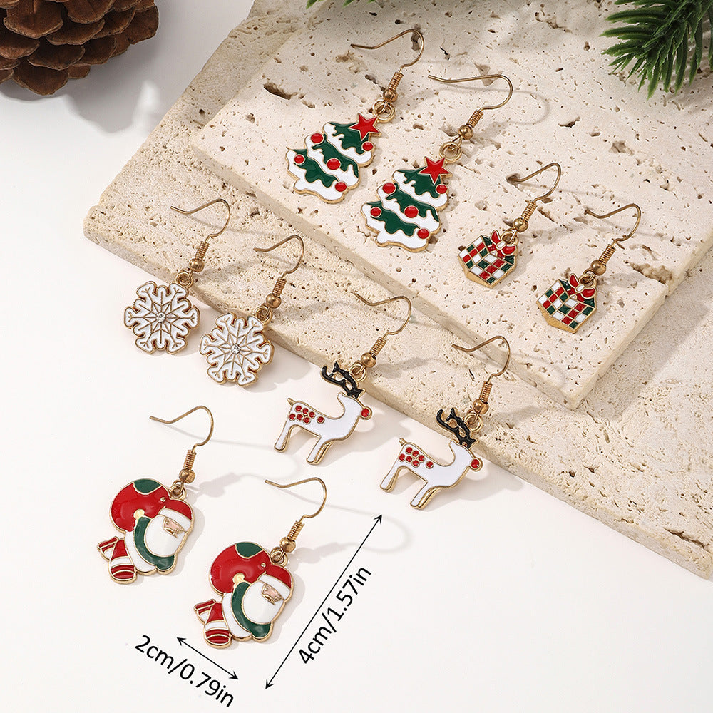 Christmas Suit Creative Design Santa Claus Earrings