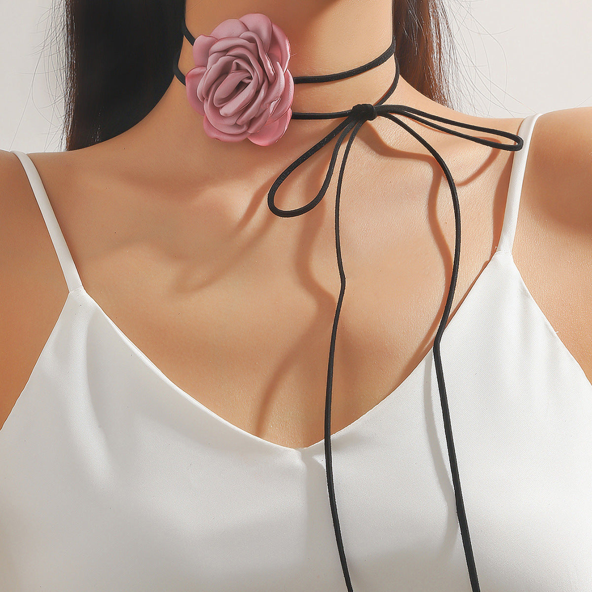 Black Beige Wine Red White Flower Vintage Court Collar