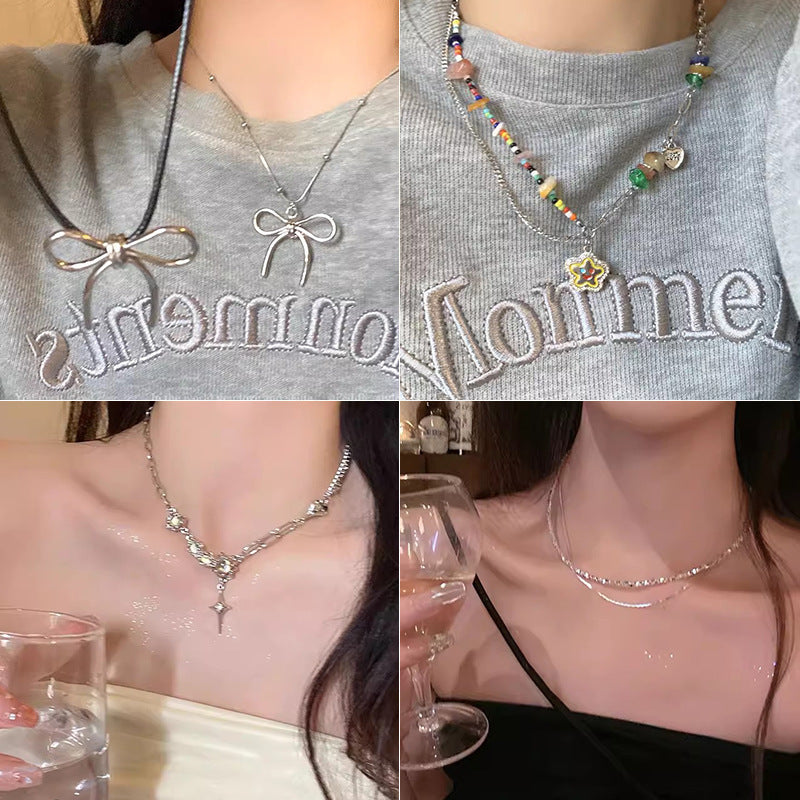 Style Niche High Sense Temperament Wild Zircon Short Necklaces