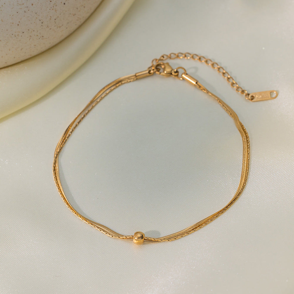 Women's Steel High-grade Gold Does Not Fade Anklets