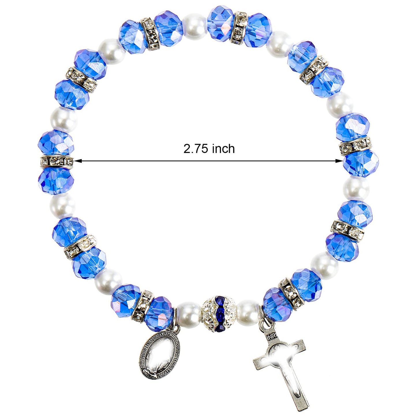 Crystal Elastic Beads Female Refined Simple Rose Bracelet