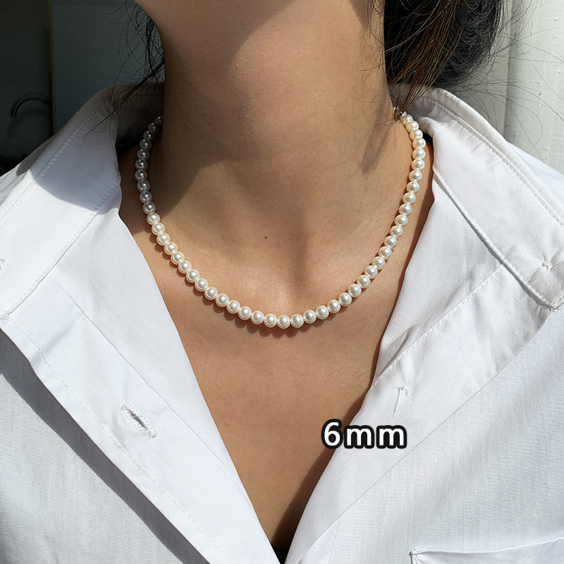 Pearl Twin Clavicle Chain Light Luxury Necklaces