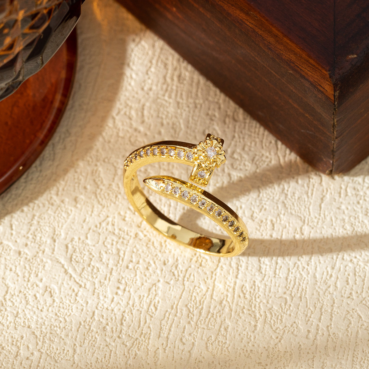 Luxury Trendy Cross Opening Adjustable Personality Color Rings