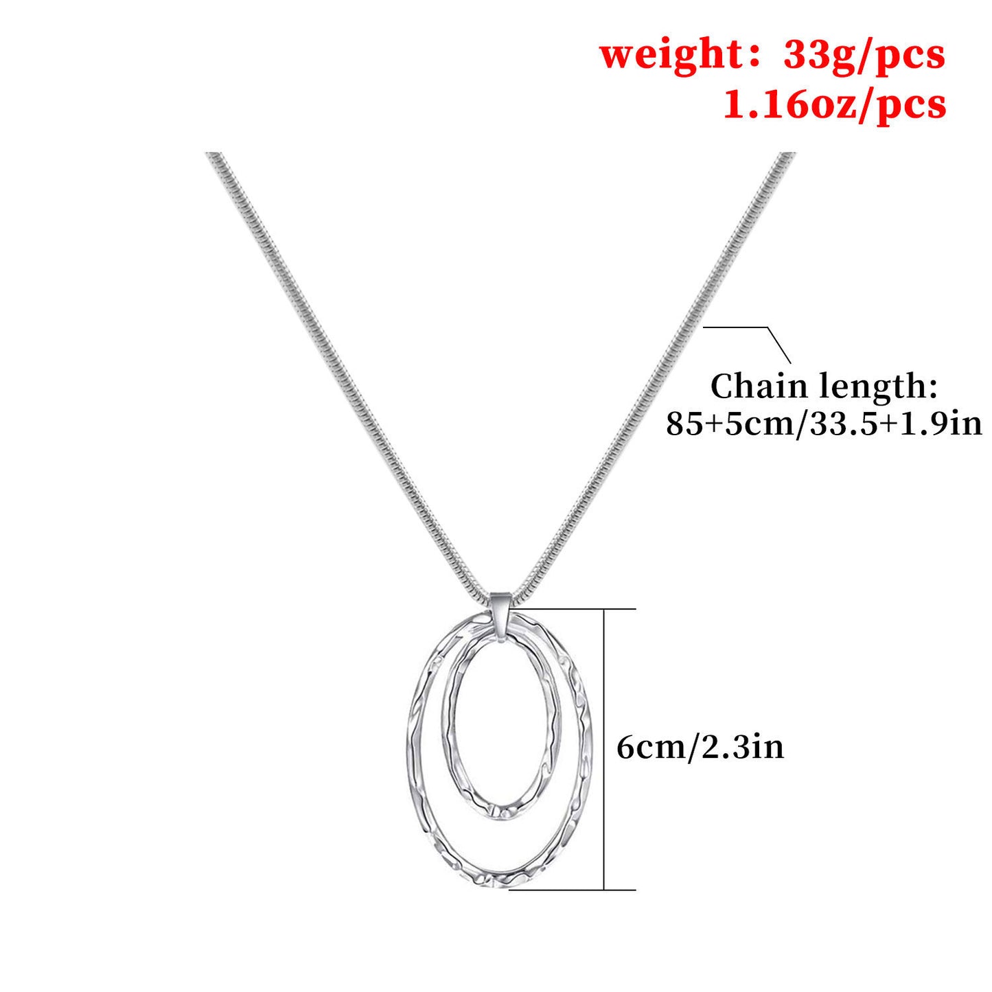 Clavicle Chain High Profile Retro Large Circle Simple Temperament Necklace