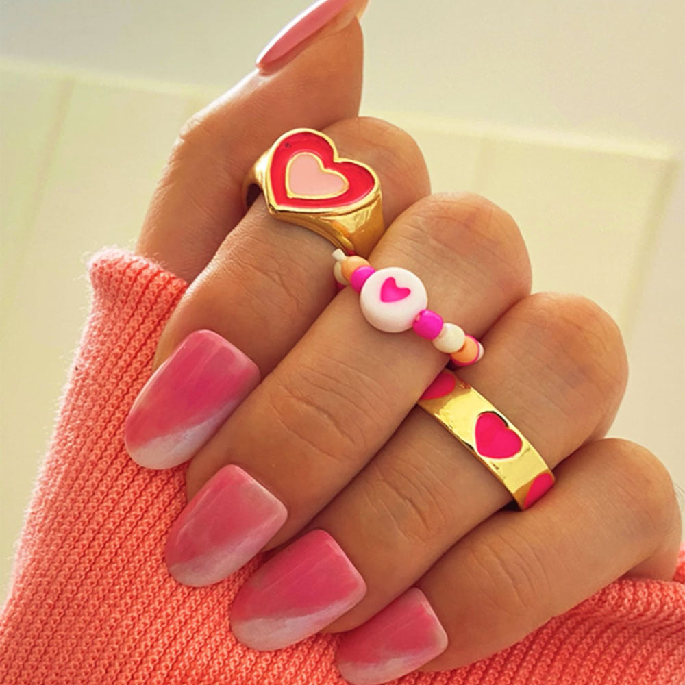 Women's Creative Simple Resin Alloy Tail Color Ring