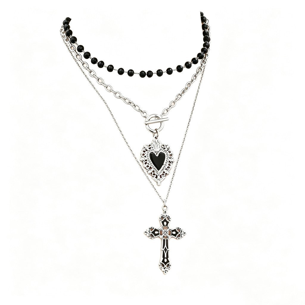 Love Cross Senior Hot Twin Clavicle Chain Necklace