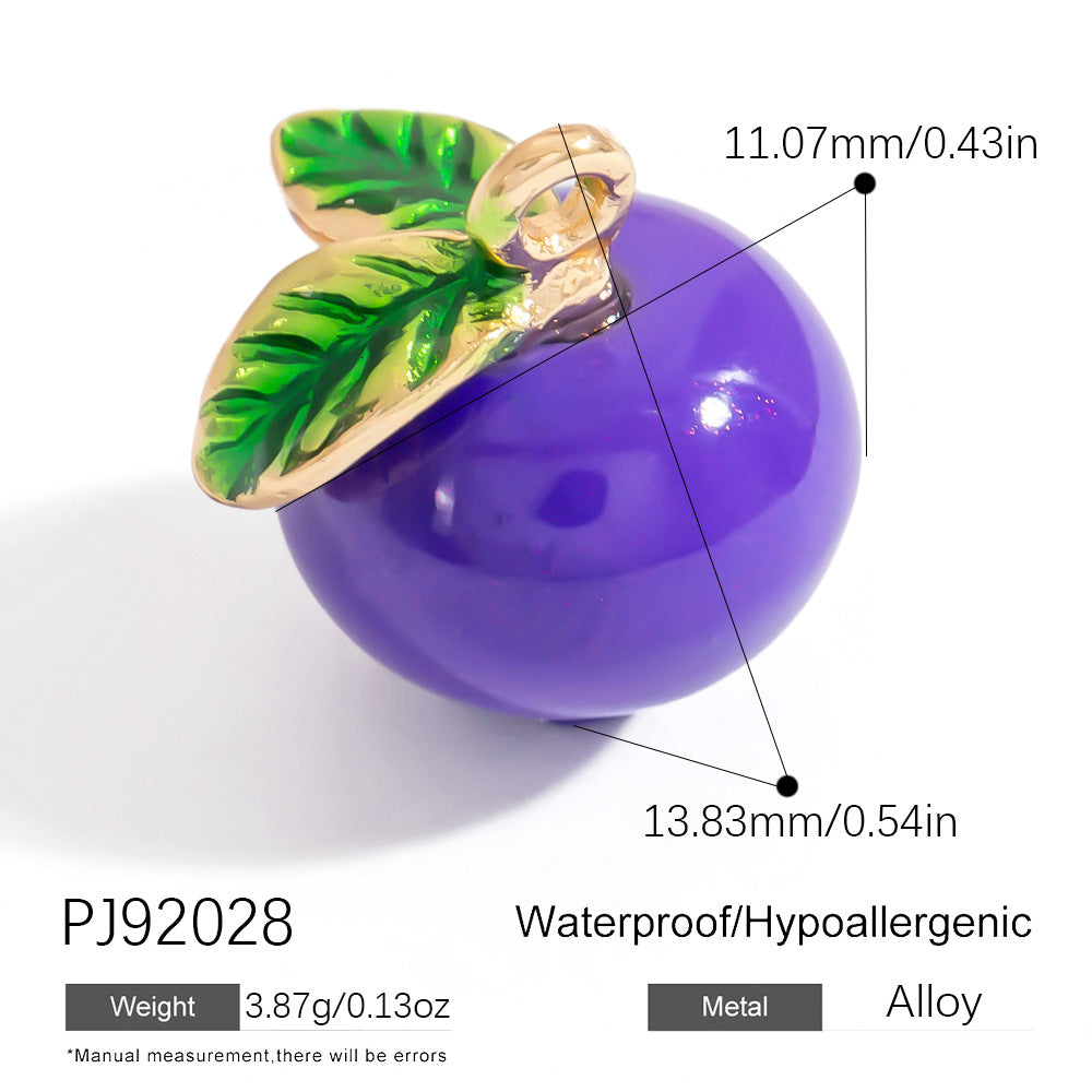 Mini Fruit Cartoon Pastoral Style Three-dimensional Jewelry Accessories