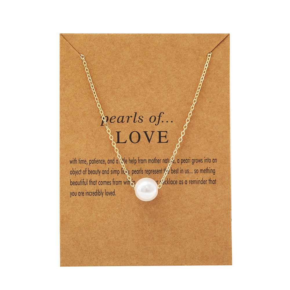 Creative Paper Card Simple Circle Clavicle Necklaces