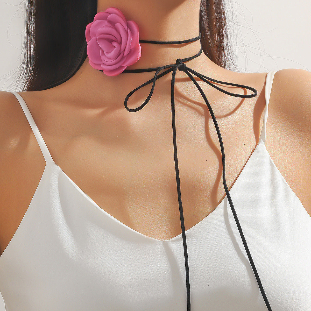 Black Beige Wine Red White Flower Vintage Court Collar