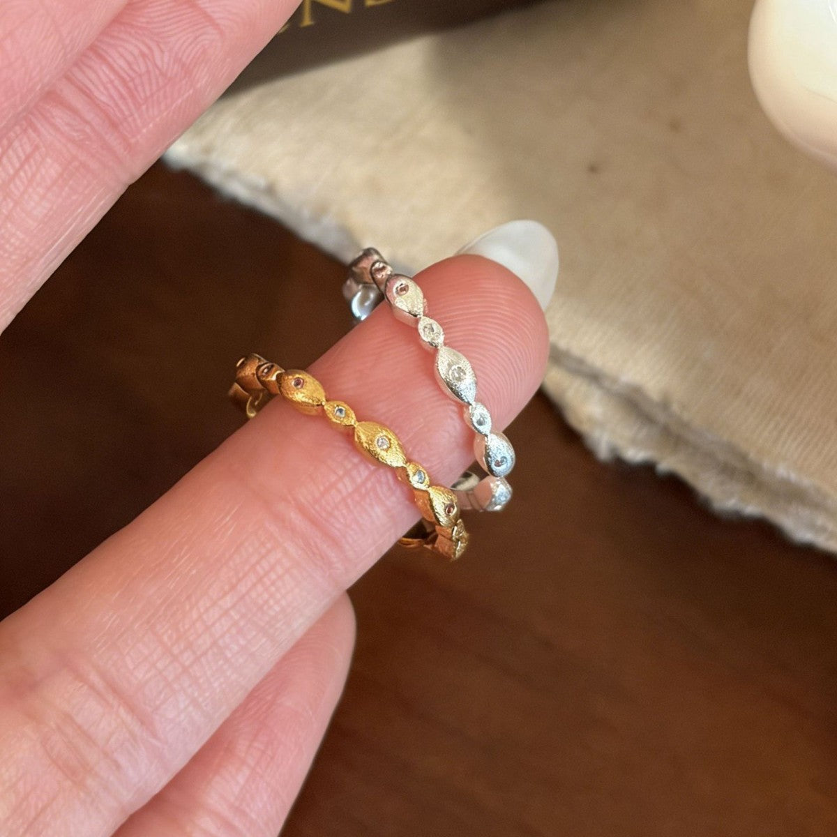 Women's Korean Brushed Irregular Water Drop Fashion Rings