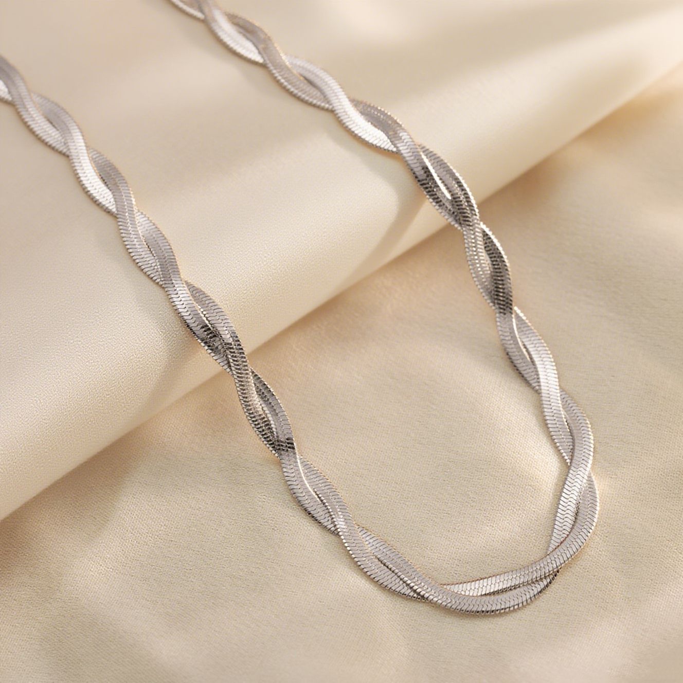 Titanium Female Like Flat Snake Hip Necklaces