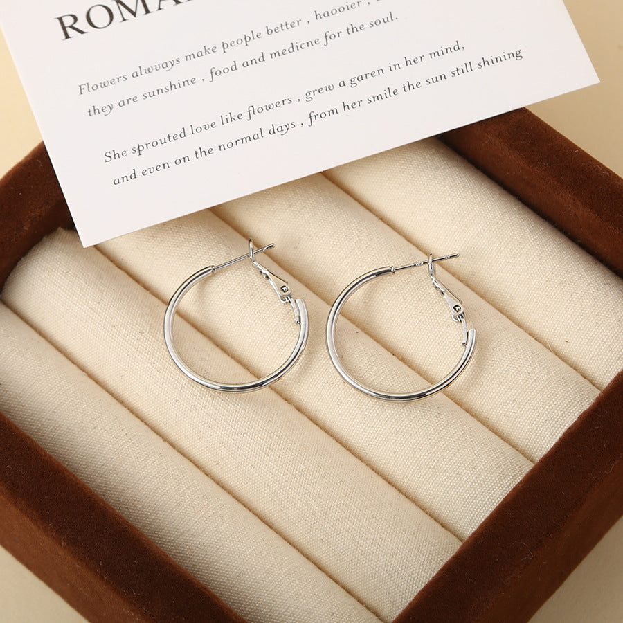 High Sense Big Circle Female Personality Simple Exaggerated Graceful Earrings