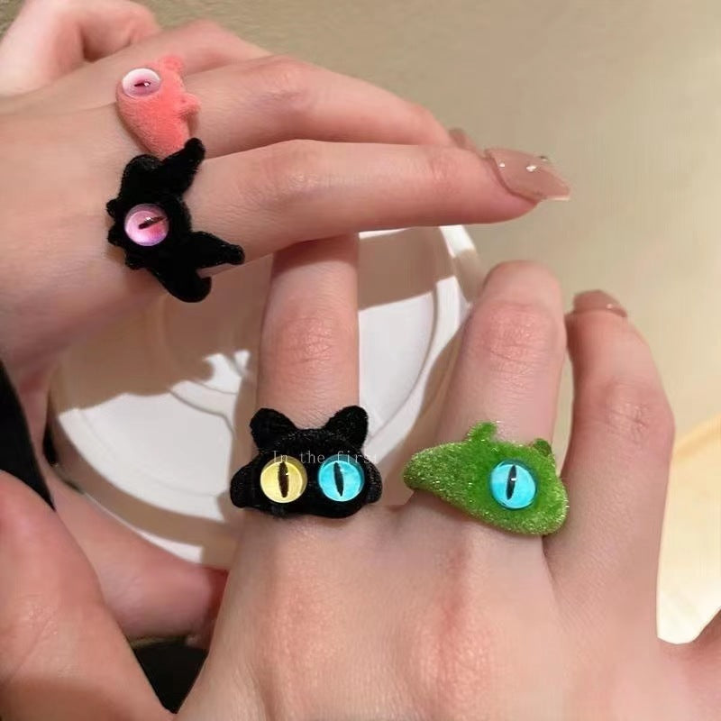 Cartoon Female Cute Wild Funny Open Rings