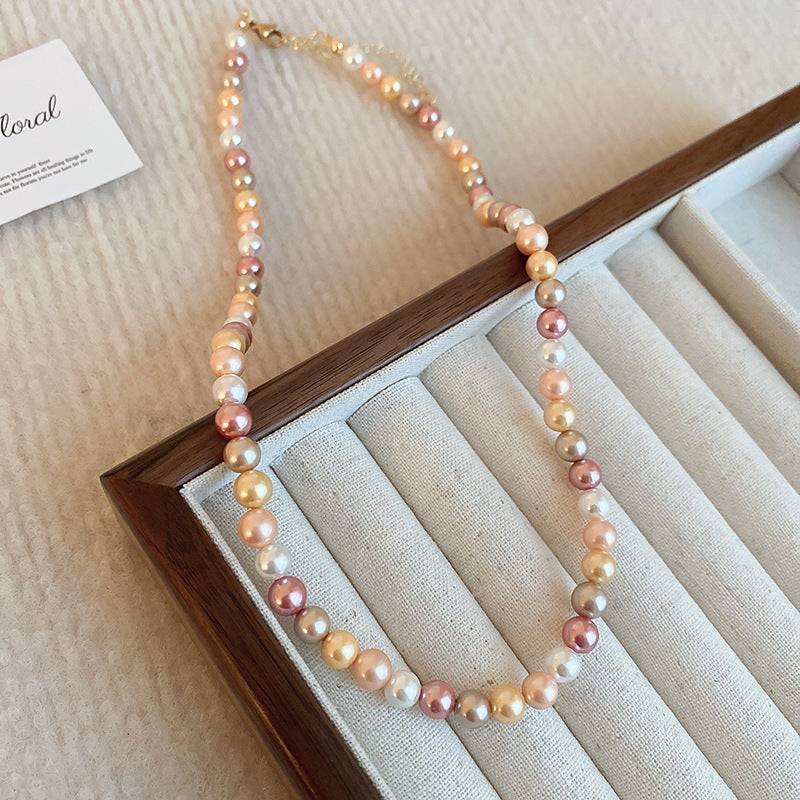 Pearl Twin Clavicle Chain Light Luxury Necklaces