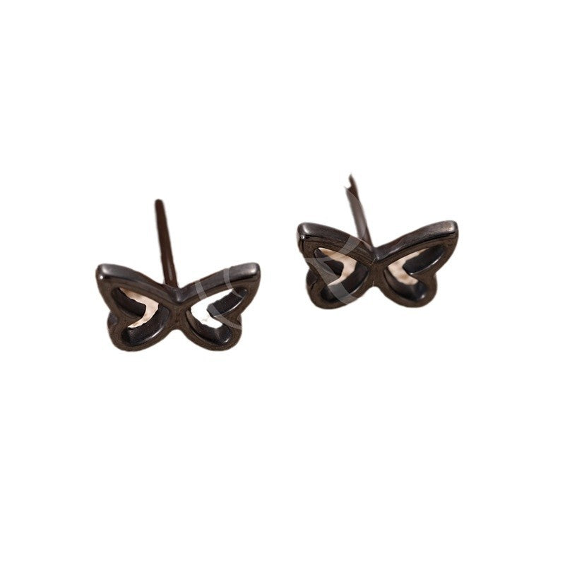Butterfly Integrated Biological Porcelain Tassel Zirconia Ceramic Ear Small Stud Earrings