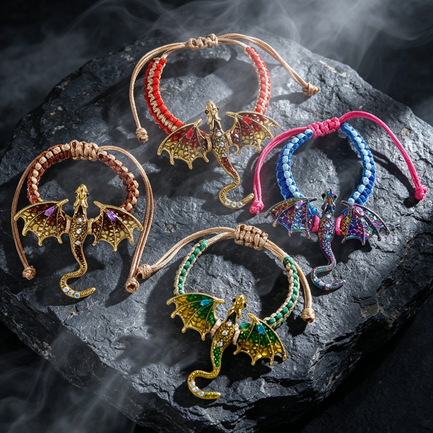 Dragon Hand Weaving Diamond Flying Carrying Strap Personality Bracelet