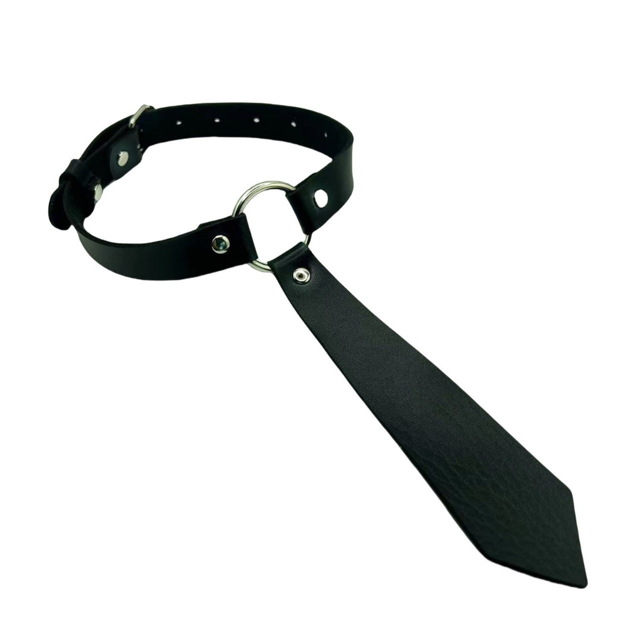 Fashion Personality Leather Bondage Tie Punk Collar
