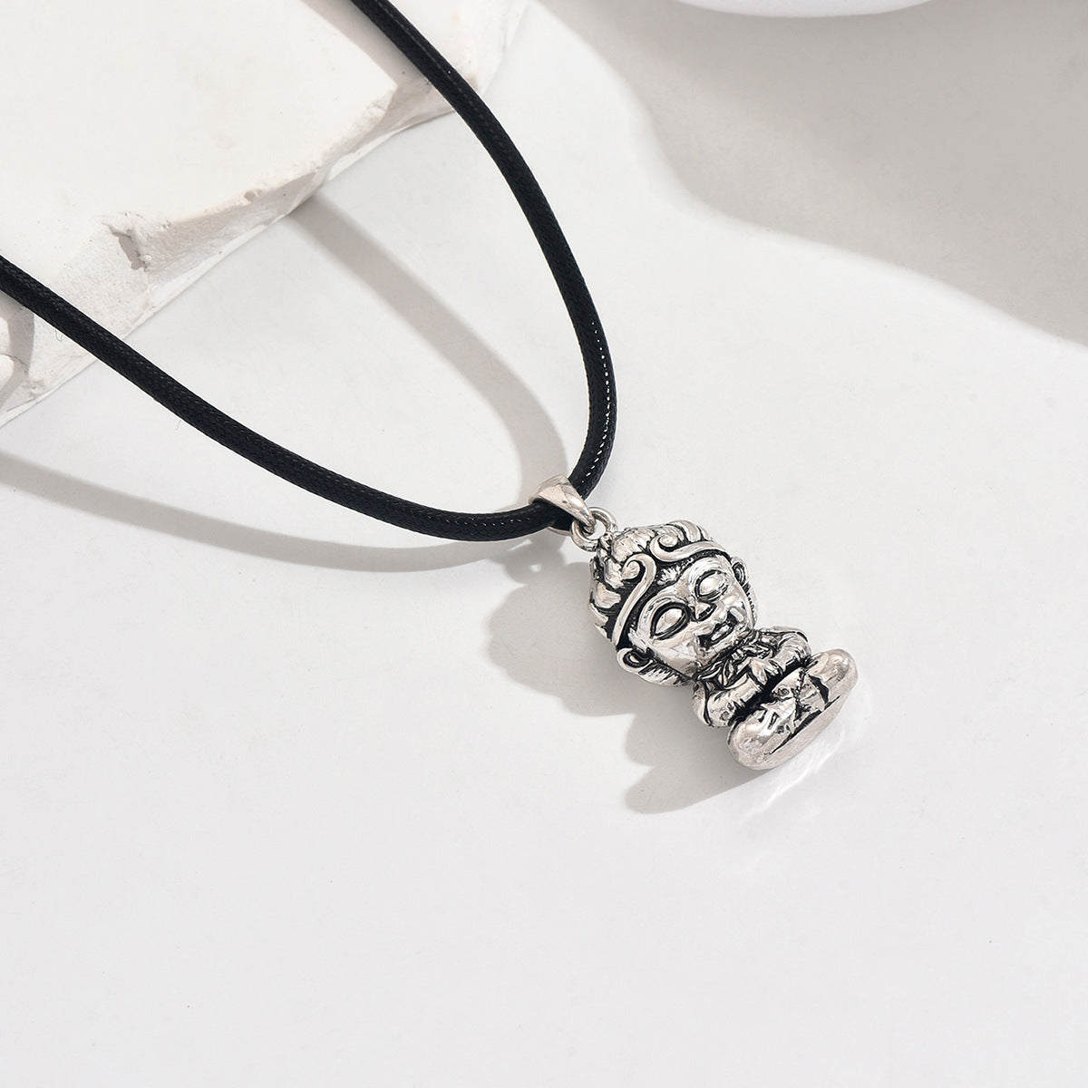 Sier Love Black Myth Monkey Small Necklaces