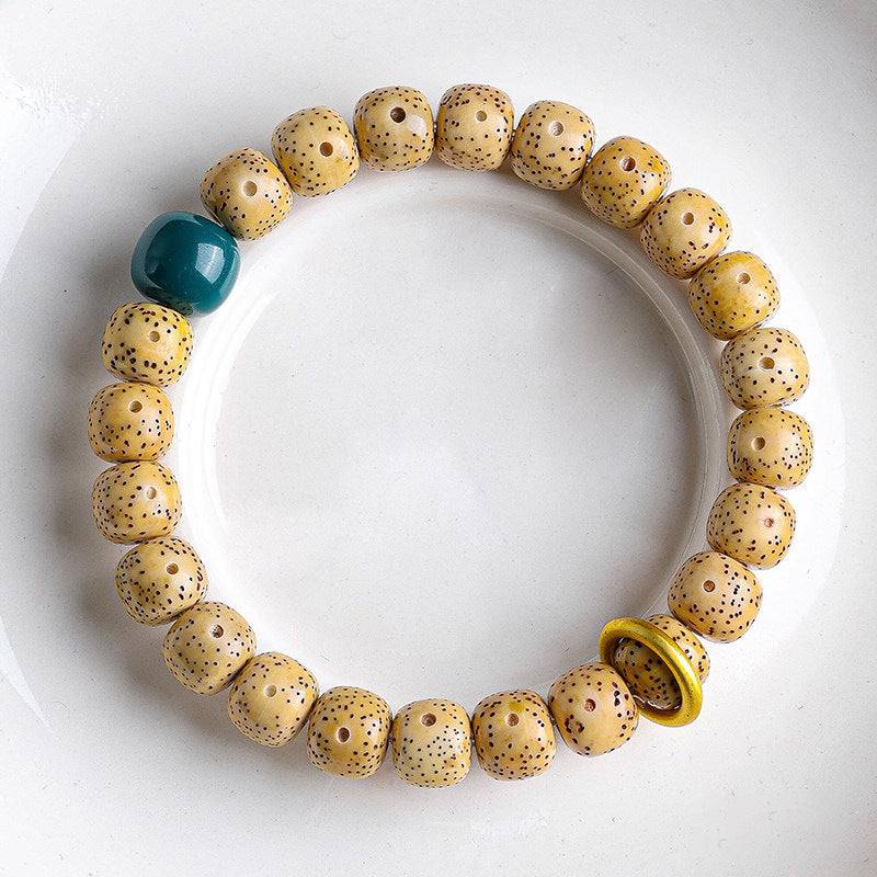 January Gold Seed Crafts Buddha Prayer Beads Bracelets