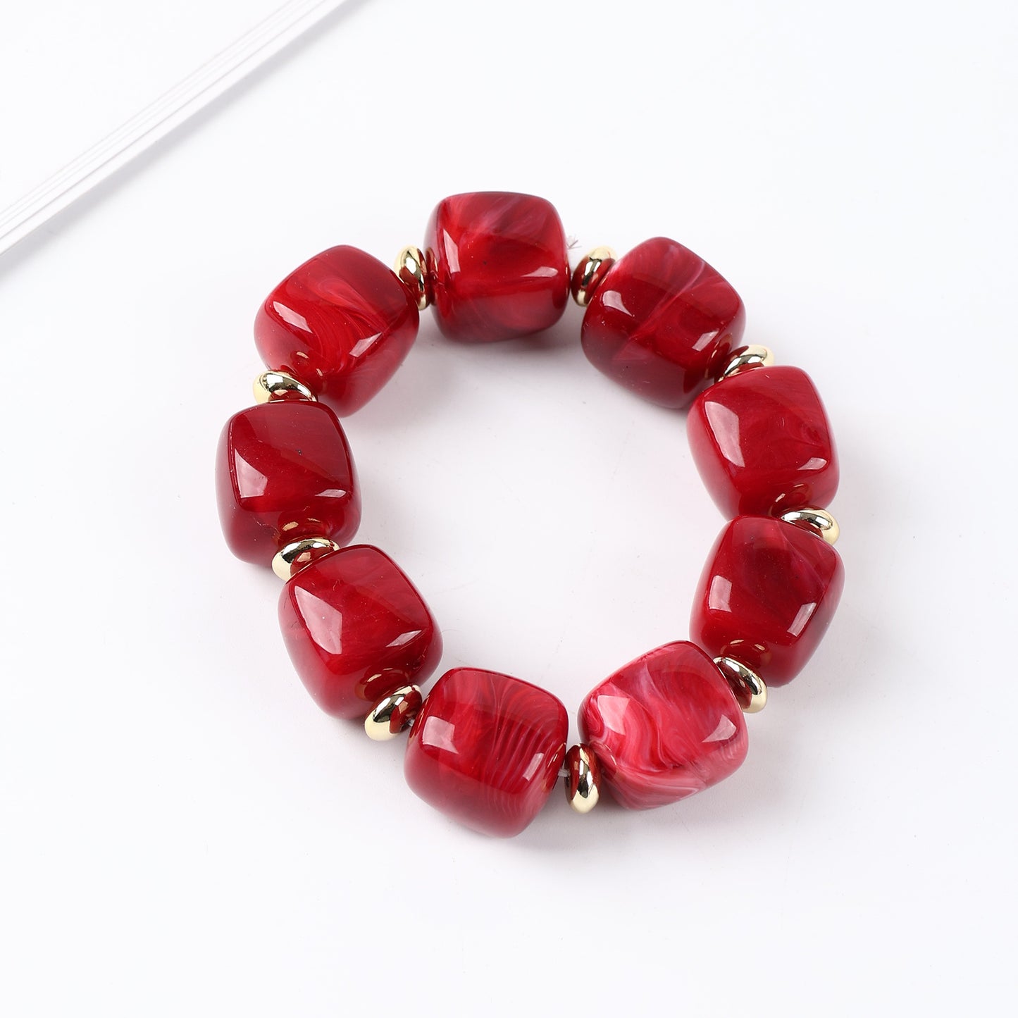 Style Female Niche Acrylic Geometric Solid Bracelet