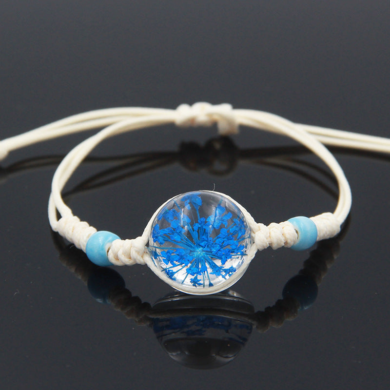 Flower Starry Sky Eternal Crystal Glass Bracelet