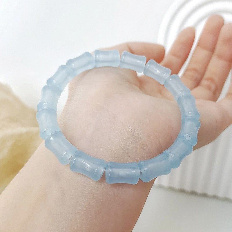 Camellia Little Daisy Crystal Girlfriends Color Glass Chipping Bracelet
