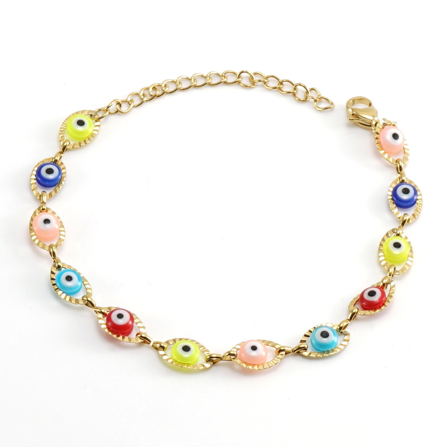 Personality Turkish Devil's Eye Electroplated Stainless Bracelet