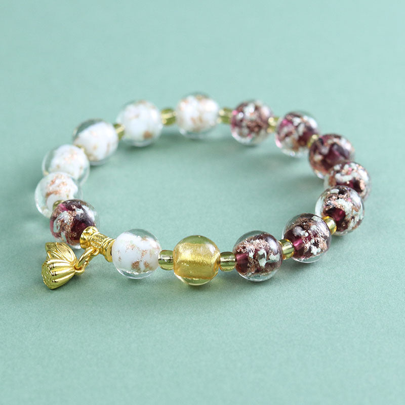Women's Light Luxury High-grade Luminous Glaze Chinese Beaded Scenic Bracelet
