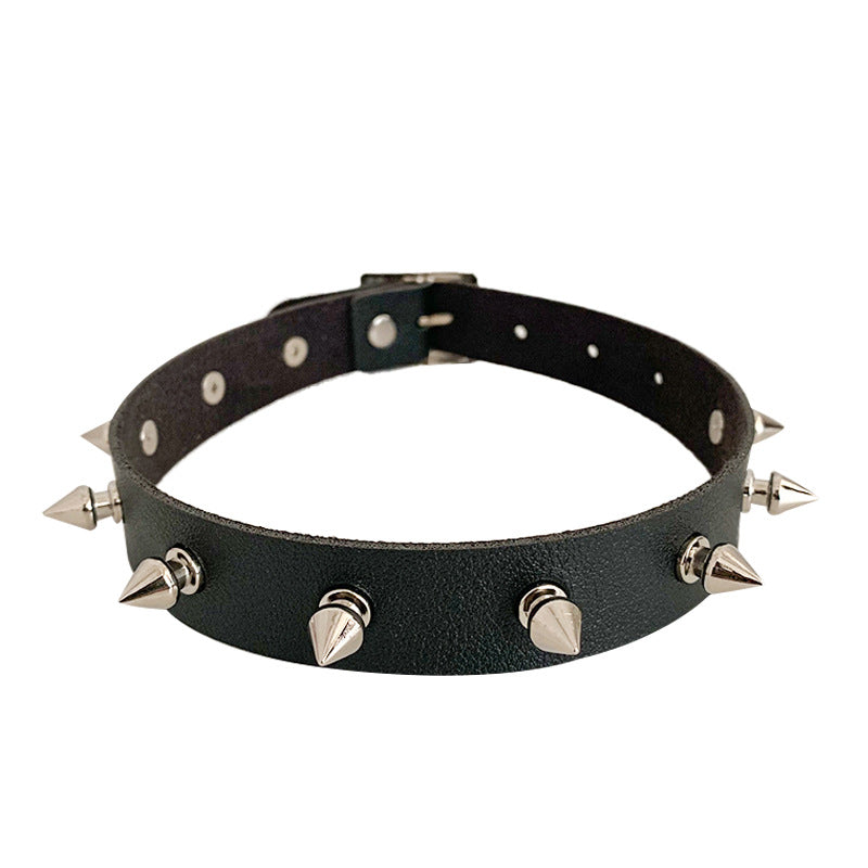 Spike Rivet Leather Rock Punk Neck Band Necklaces
