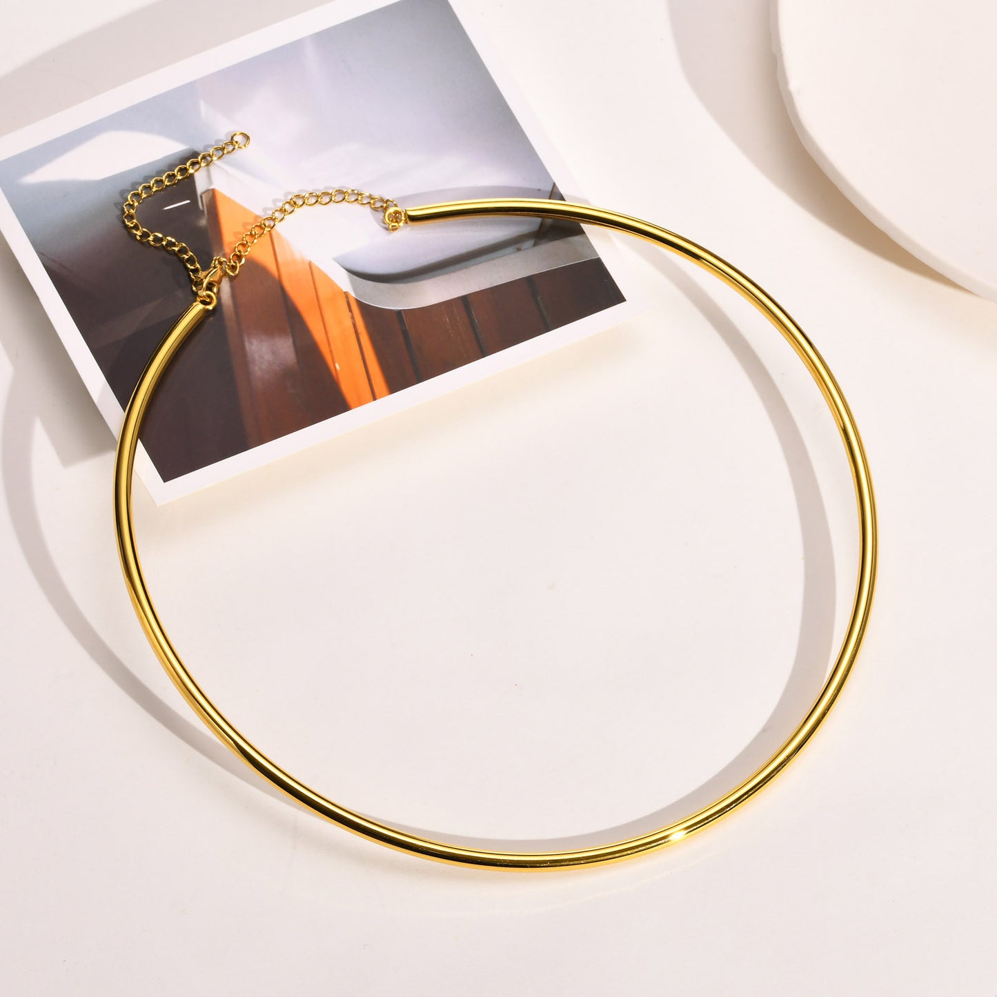Women's Stainless Steel Gold Personality Fashion Collar