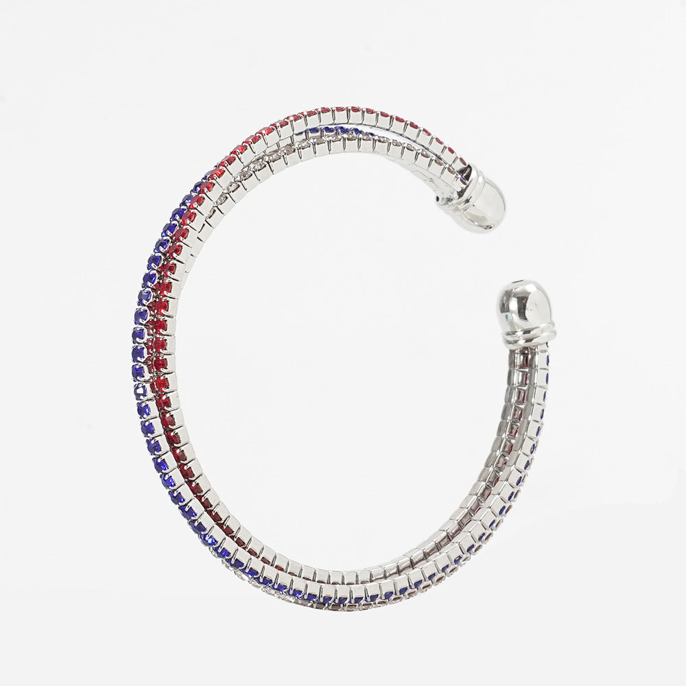 Graceful Popular Independence Day Flag Heart-shaped Earrings