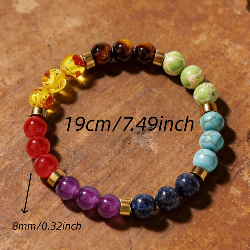 Women's & Men's Colorful String Beads Crafts Natural Batch Bracelets