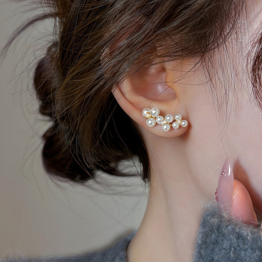 Luxury Small Grape Pearl Female Niche Rings