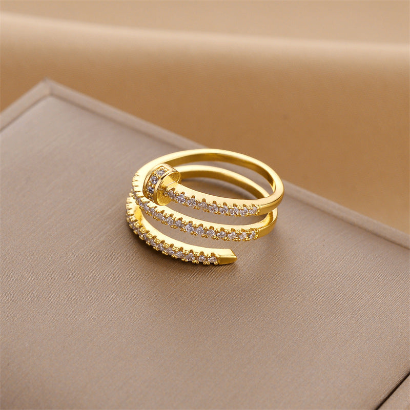 Women's Style Personalized Advanced Light Luxury Pearl Rings