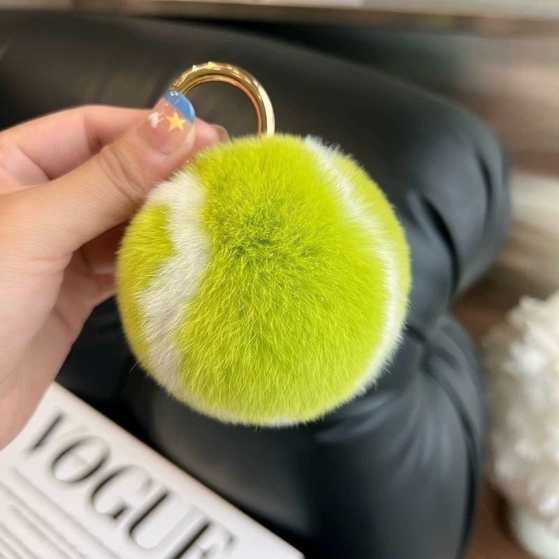 Classic Tennis High-grade Plush Car Key Hanging Ornaments