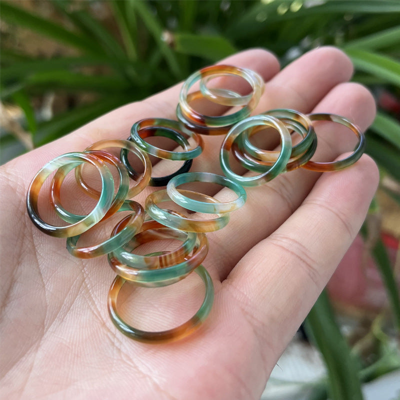 Veet Fine Chalcedony Transparent Little Finger Rings