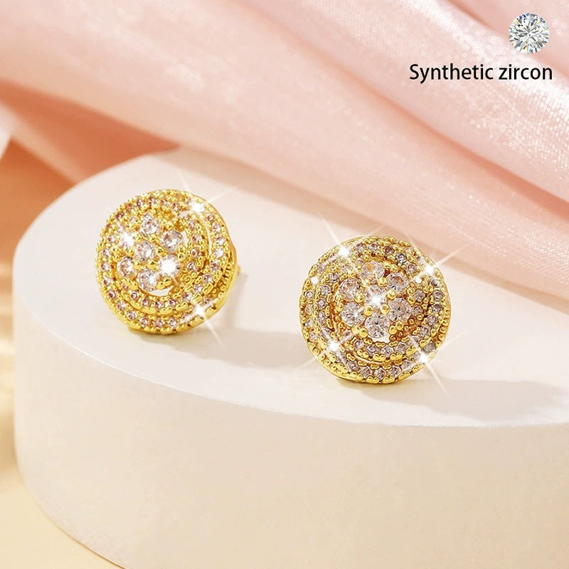 Copper Elegant Graceful High-grade Hollow Design Rings