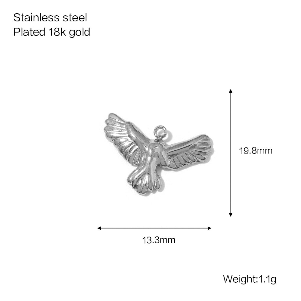 Versatile Women's Stainless Steel Gold-plated Bow Jewelry Accessories