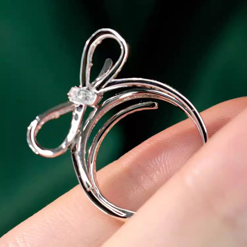 Style Live Female Bow Delicate Lady Daily Rings