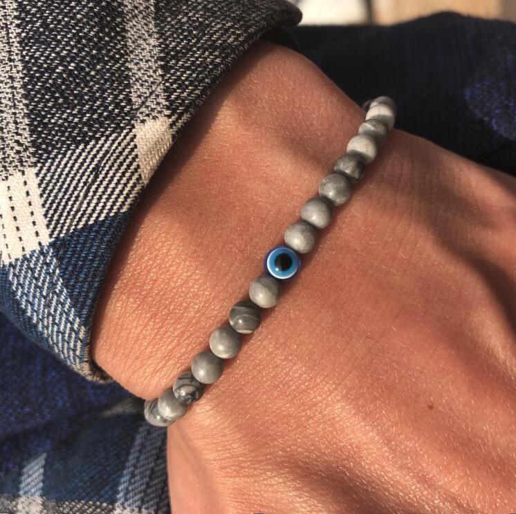 Men's Beads Eye Obsidian Hematite Tigereye White-barked Bracelets
