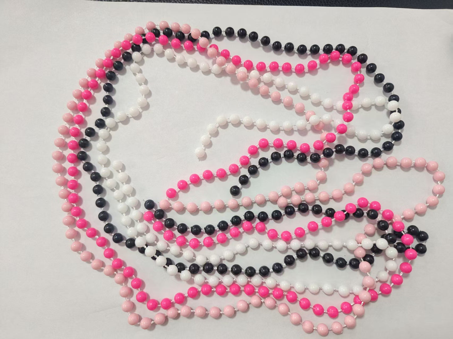 Independence Day Christmas String Beads Color Plastic Bead Wedding Celebration Necklace