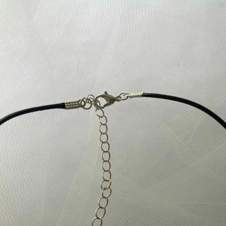 Black Simple Neck Band Beaded Choker Pendants
