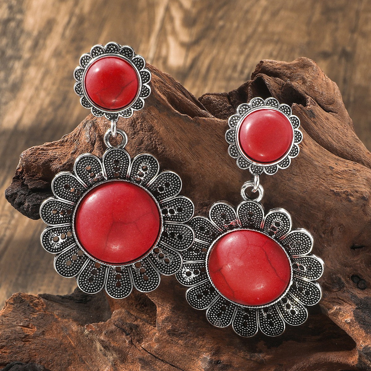 Ethnic Style Bohemian Vintage Turquoise Personalized Earrings