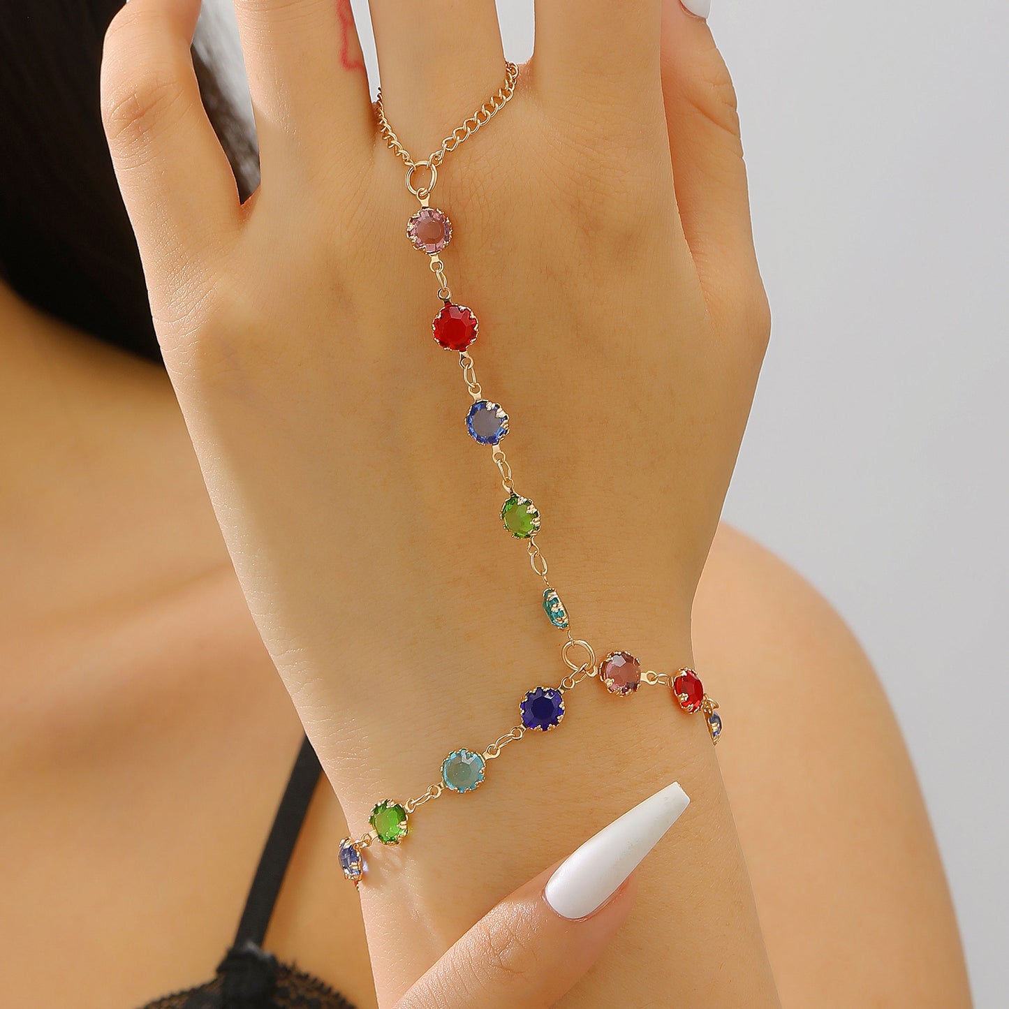 Colored Loving Heart Geometric Candy Color Glass Earrings