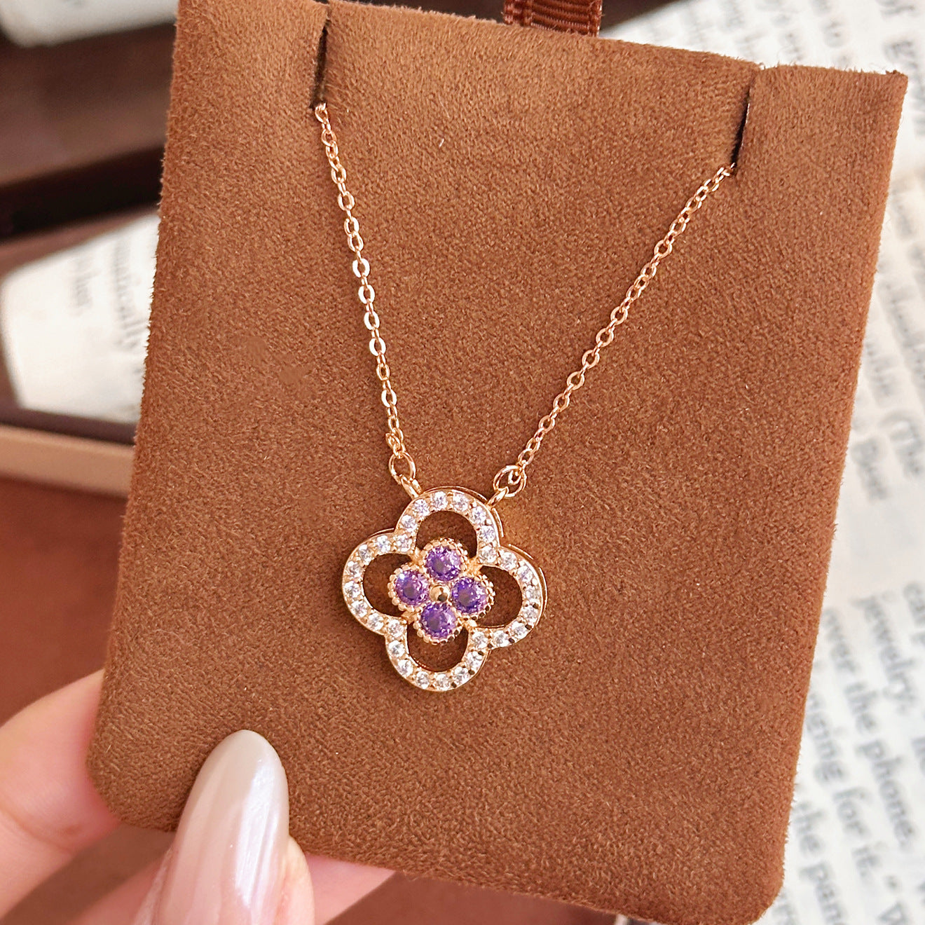 Style Clavicle Chain Fashion Fresh Four-leaf Clover Necklace