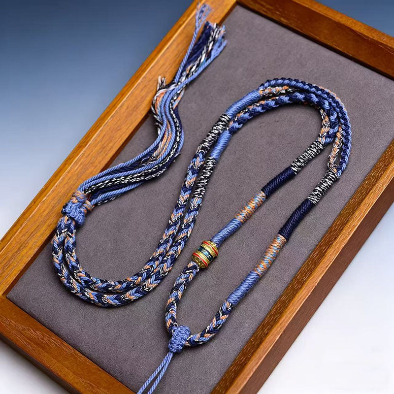 Style Tibet Beads Handmade Braided Rope Beeswax Amulet Bracelet