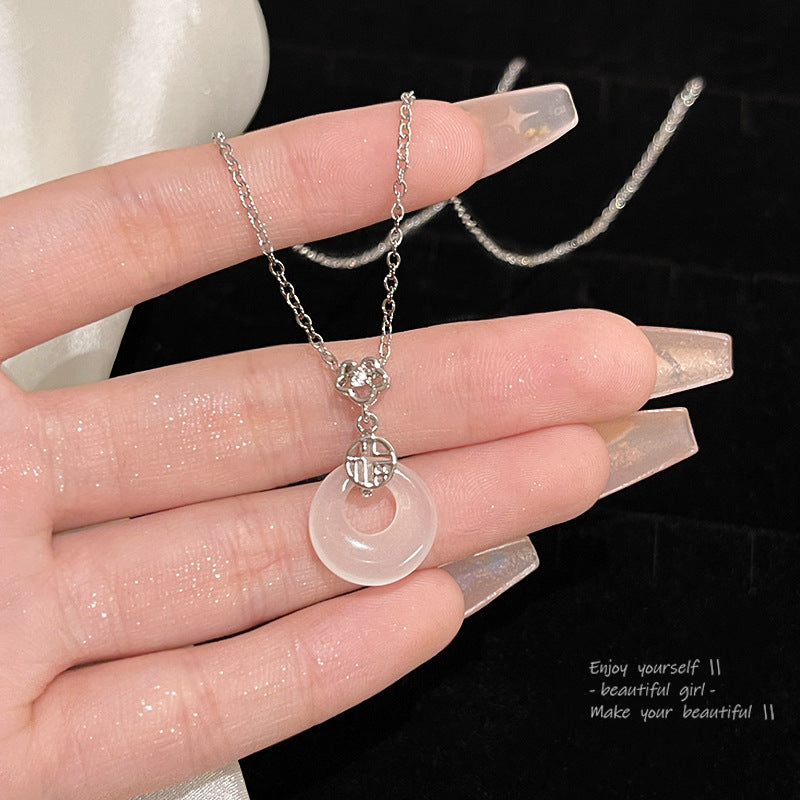 Trendy Titanium Steel Pearl Hot Style Long Sweater Chain Necklace