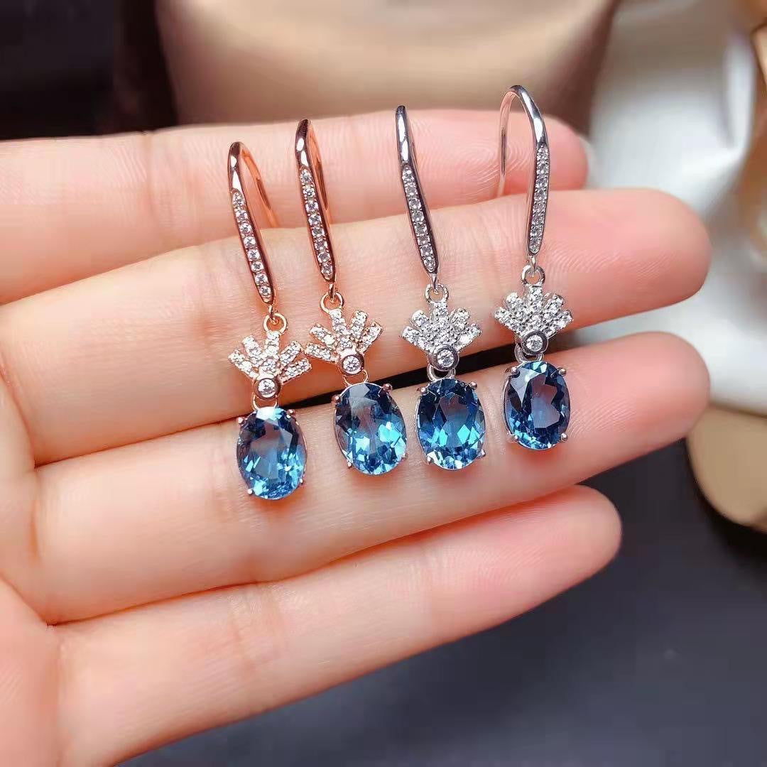 Gem Imitation Natural Mopping Pad London Earrings
