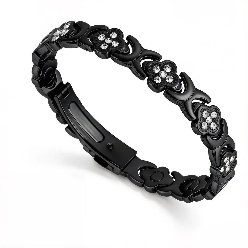 Women's & Men's Bronze Magnet Striped Fashion Full Series Bracelet