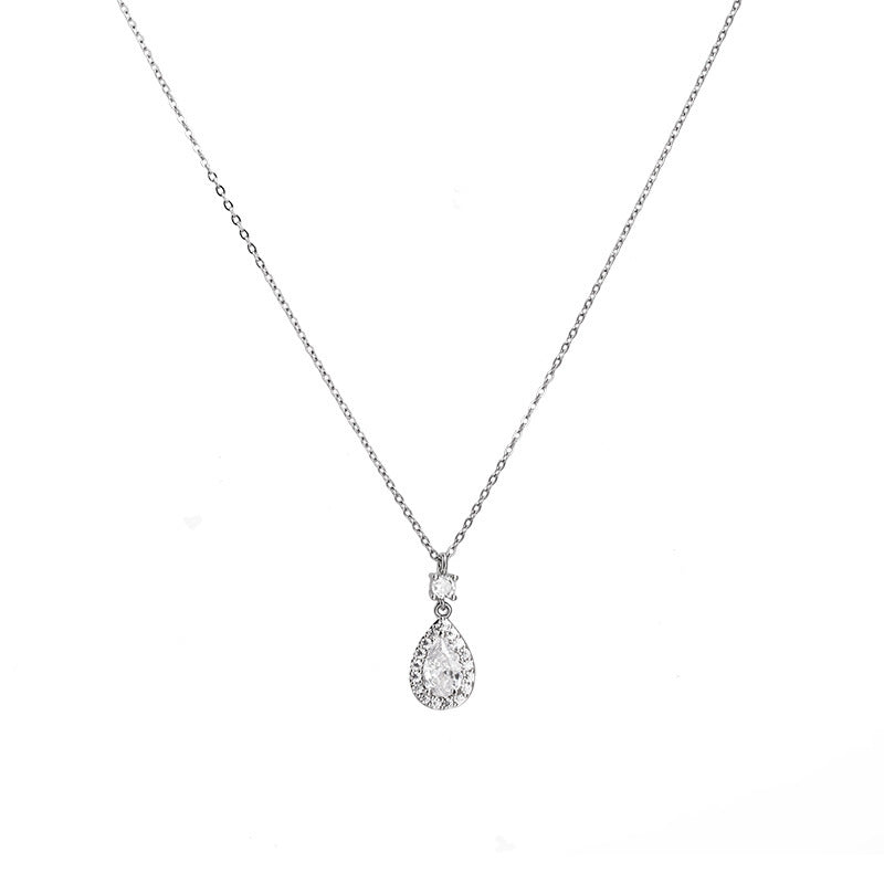 Beauty Tears Temperament Water Drop Female Light Luxury Clavicle Chain Necklace